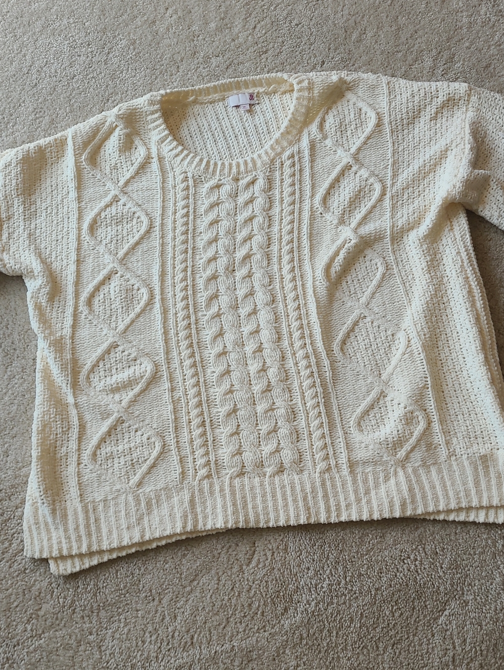 SO Cable-Front Crewneck Sweater